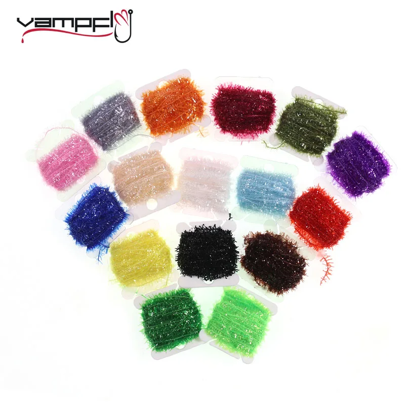 

16Colours Randomly Shipment Fishing Fly Tying Ice Chenille Streamer Fly Marabou Jig Ice Jig Fly Tying Material