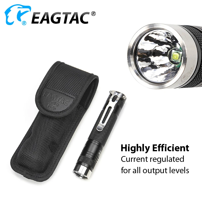 EAGTAC D25C2 Mini LED Flashlight EDC Torch XPG2 530 Lumens Multi Mode Strobe FREE 16650