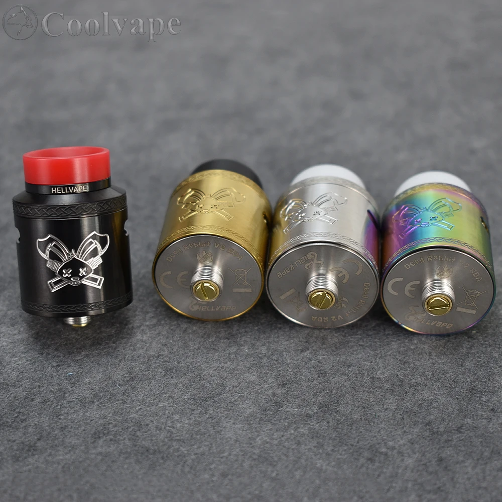 Dead Rabbit V2 RDA 24mm con Squonk BF PIN, atomizador de tanque de vaporizador de cigarrillo electrónico de reconstrucción de bobina única/dual vs Kylin M Pro RTA