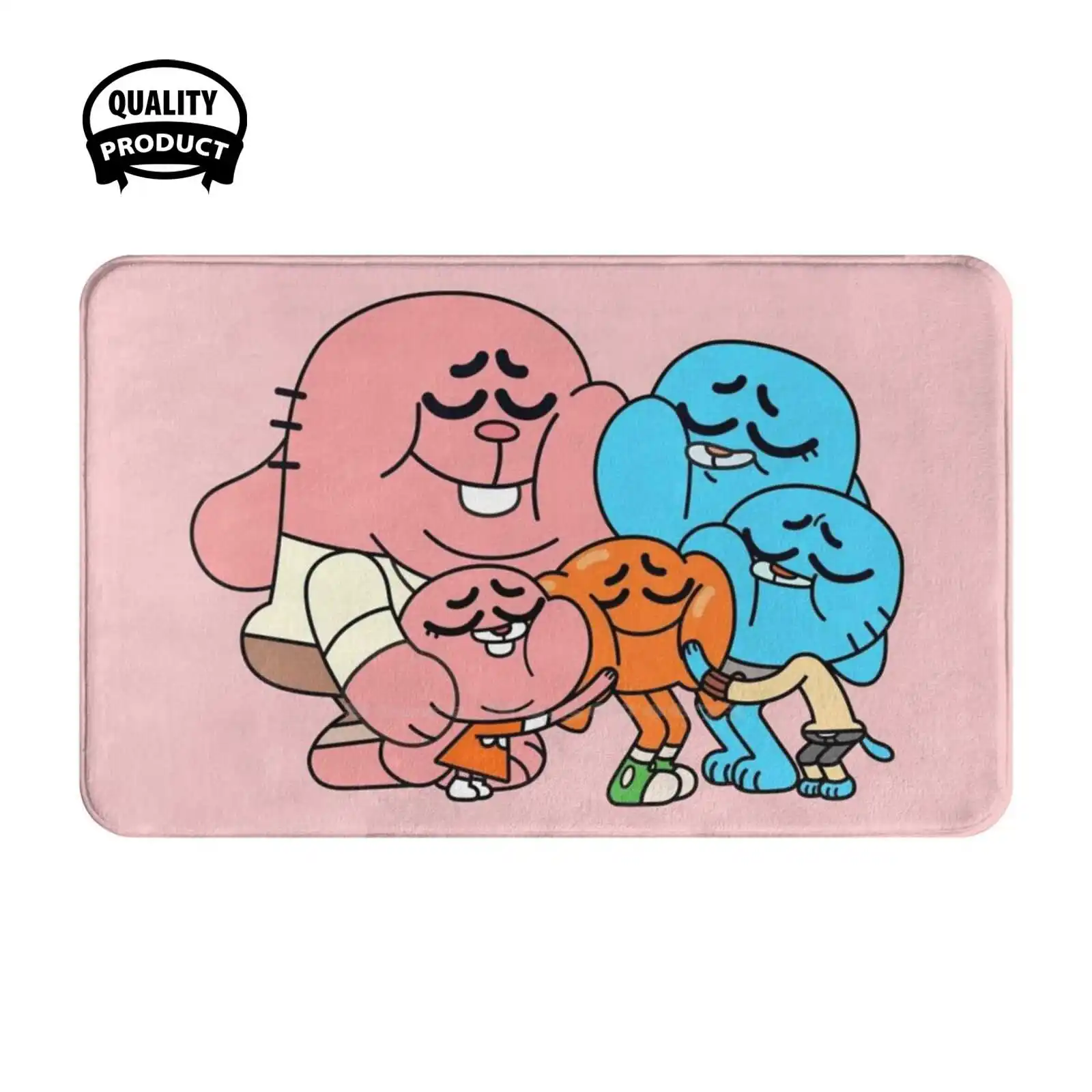 The Soft Cushion Home Carpet Door Mat Car Rug Gumball Watterson Darwin Watterson Nicole Watterson Anais Watterson Richard