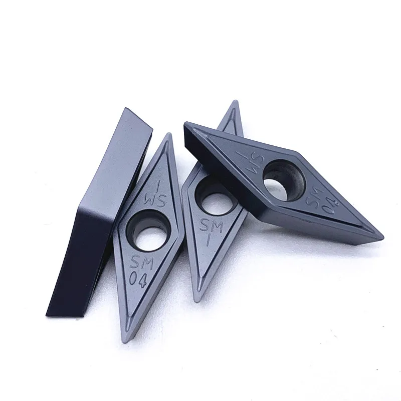 10pcs VCMT160404 SM IC907 Carbide Turning Insert Internal Turning Knife Blade CNC Lathe Metal Cutter Tools