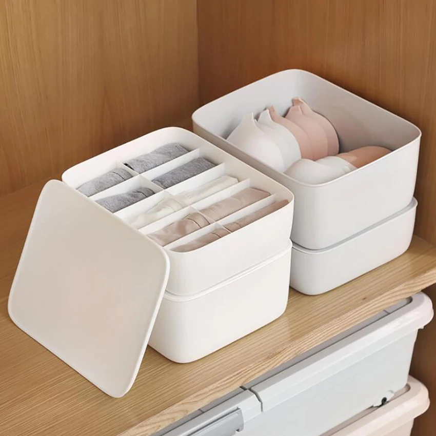 Plastic Drawer Organizer Divider -10 Grids/ 15Grids / Empty - Washable Bra Sock Underwear Tie Cloth Organizer Closet Storage Box