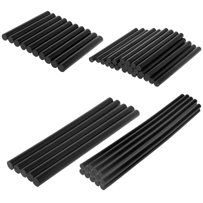 5 pçs quente melt cola vara preto alta adesivo 11mm para diy artesanato brinquedos ferramenta de reparo