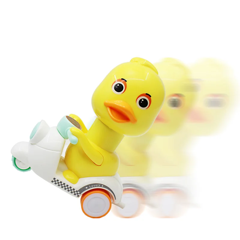 Child Mini Duck Pull Back Car Toy Cartoon Duck Back Pull Press Fun Inertia Toy Car