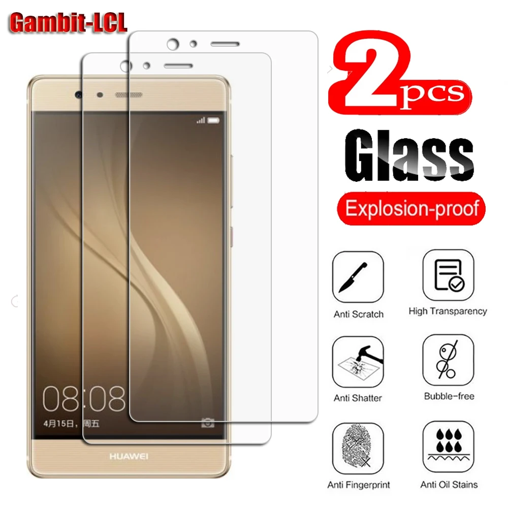 2PCS Original Protective Tempered Glass For Huawei P9 5.2