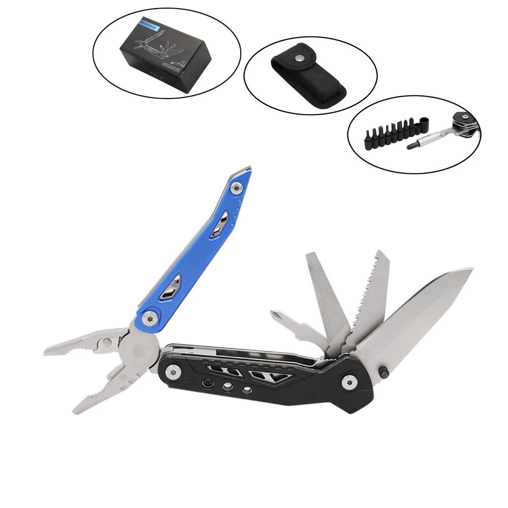 

Dropship 5cr13 Stainless Steel Folding Knife Multifunctional Pliers Bottle Opener Aluminum Handle Multitool With Wire Cutter