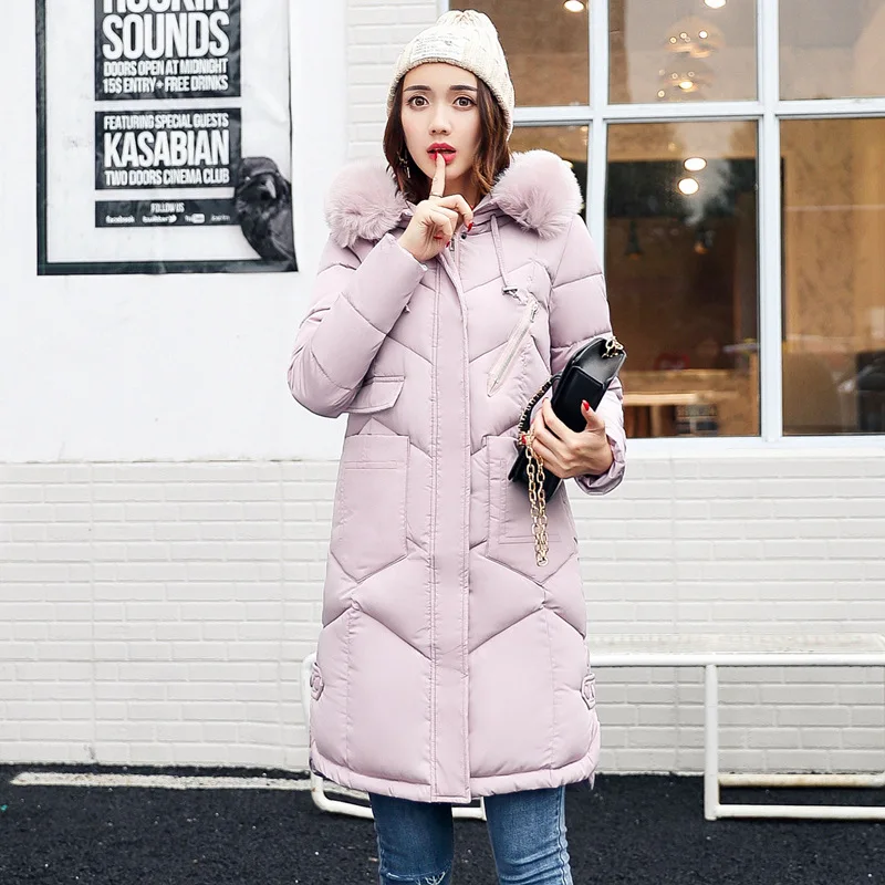 Jacket Coats Female Winter Women Fur Hooded Thick Warm Long Coat Plus Size Outwear Parka Ladies Chaqueta Feminino LWL1008