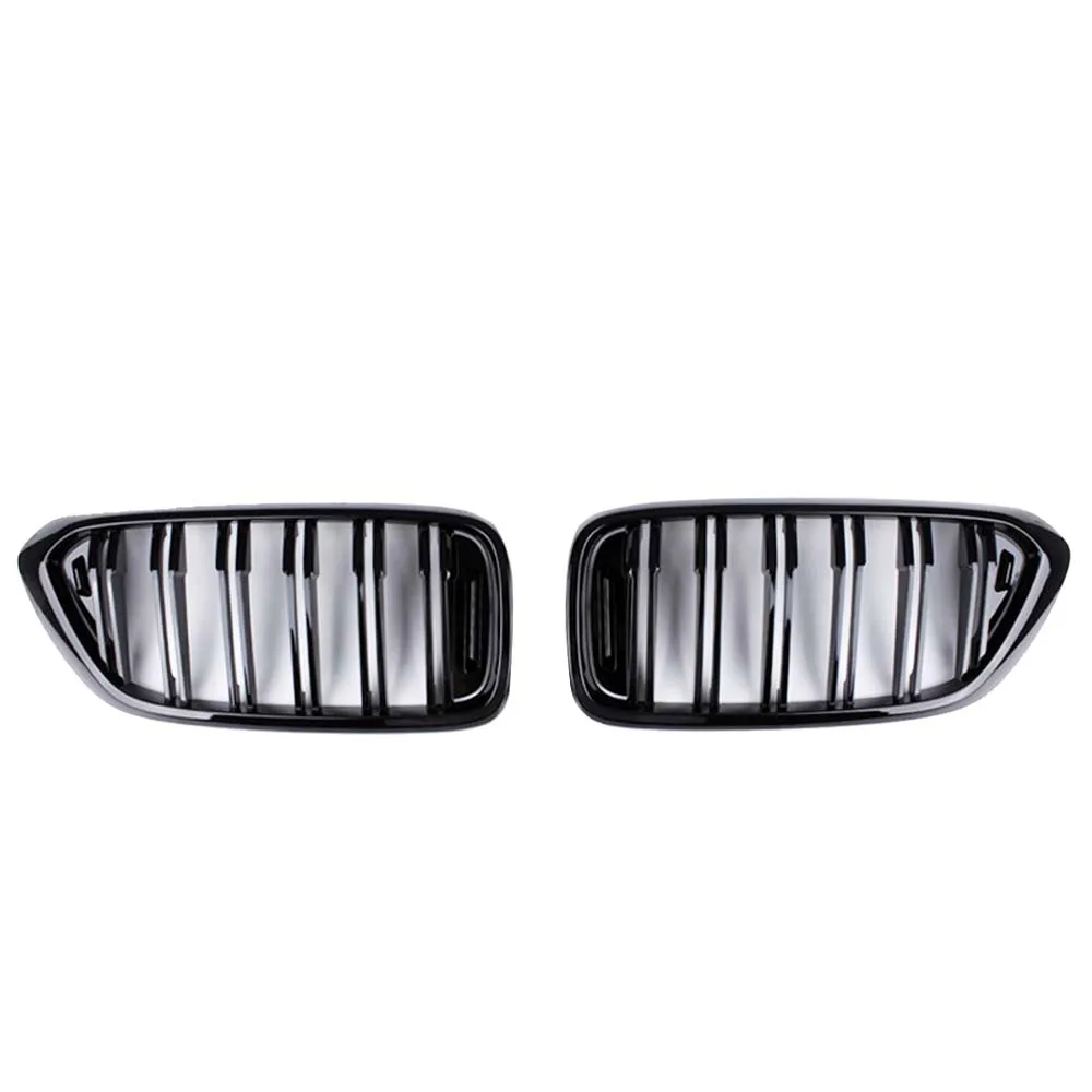 2PCS Car Front Kidney Grills Double Line Slat Racing Grille For BMW 6 Series GT G32 630I 640I 640I 620D 640D XDrive 2017-2019