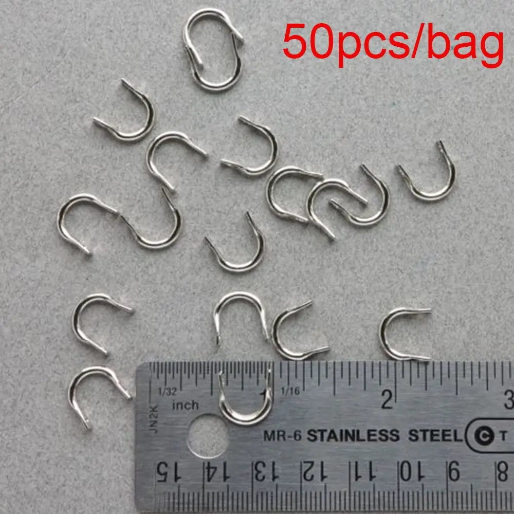 50PCS High Quality Durable Sliver/Gold Fishing Lures Accessories Easy-Spin Clevises Spinner Easy Spin Brass