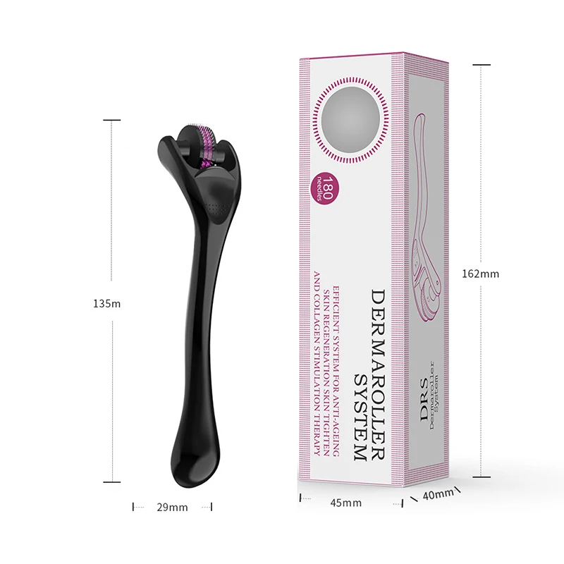 Micro Agulha Derma Roller, aço inoxidável, olho Remoção De Rugas, Indução De Colágeno, Tratamento De Elevador Da Pele, Cuidado, 180