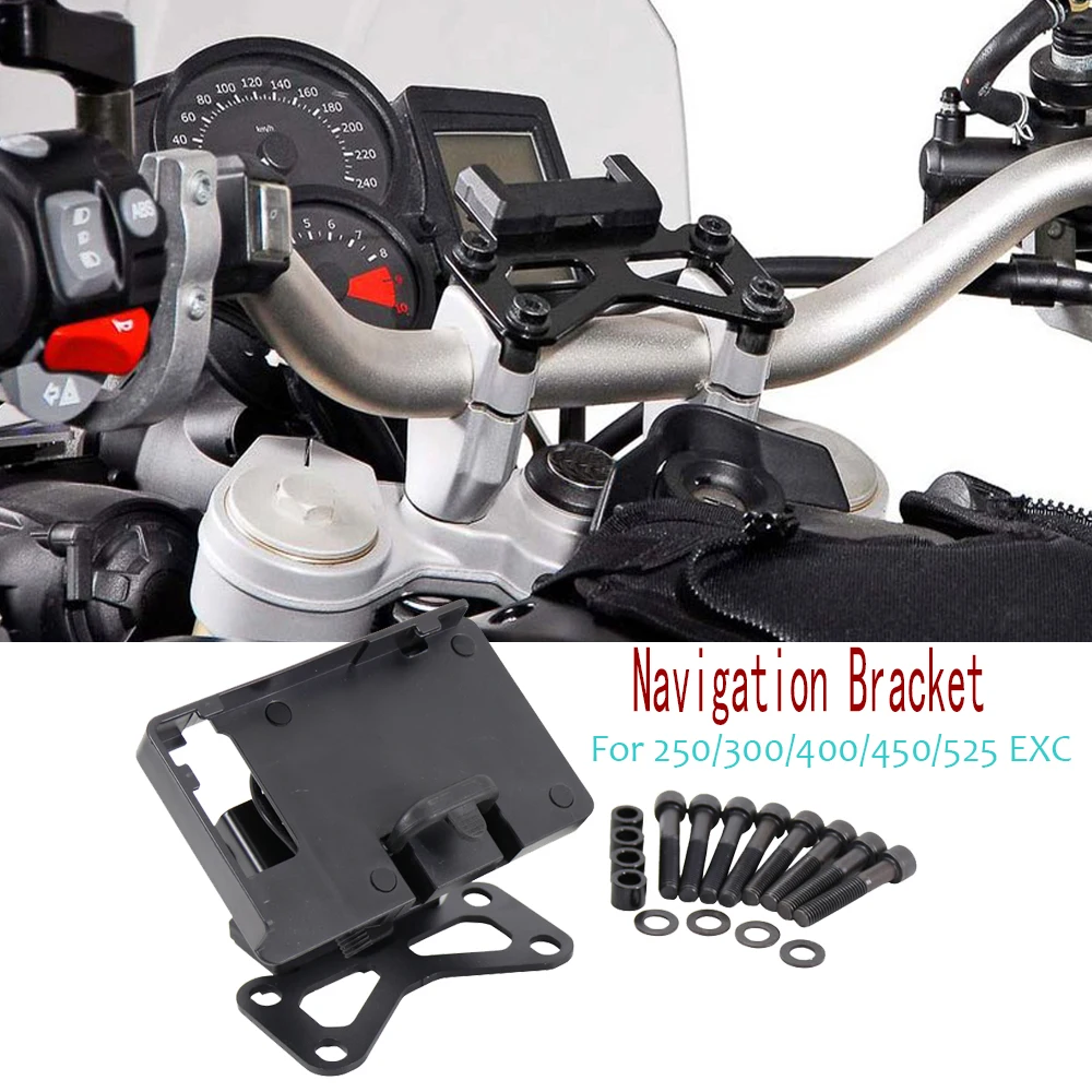 NEW For 250/300/400/450/525 EXC Motorcycle Accessories GPS Navigaton Plate Bracket Front Phone Stand Holder Phone