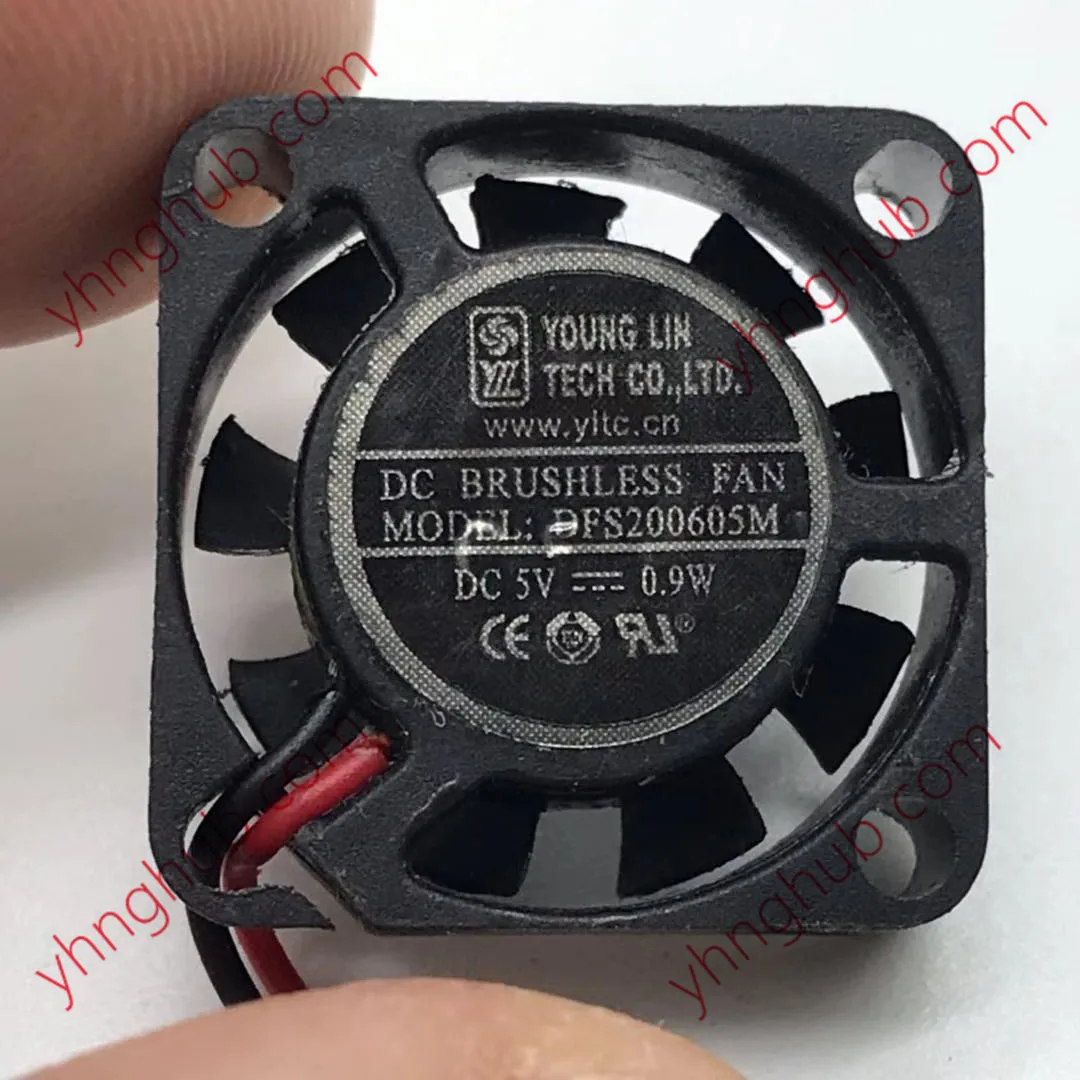 

Young Lin DFS200605M DC 5V 0.9W 20x20x6mm Server Cooling Fan