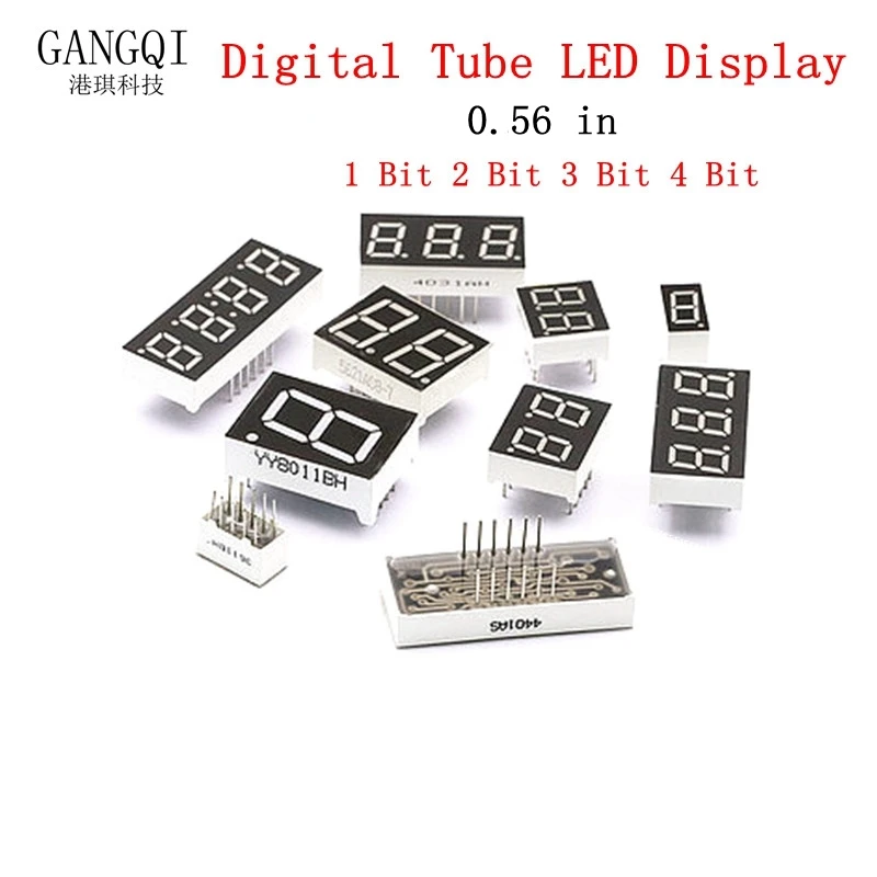 5PCS 0.56inch LED display 7 Segment 1 Bit/2 Bit/3 Bit/4 Bit Digit Tube Red Common Cathode / Anode Digital 0.56 inch led 7segment