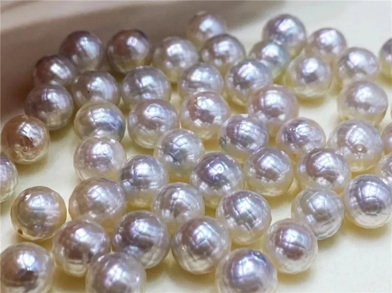 

1piece freshwater faceted pearl white round 9-12mm FPPJ wholesale nature loose beads for DIY jewelry