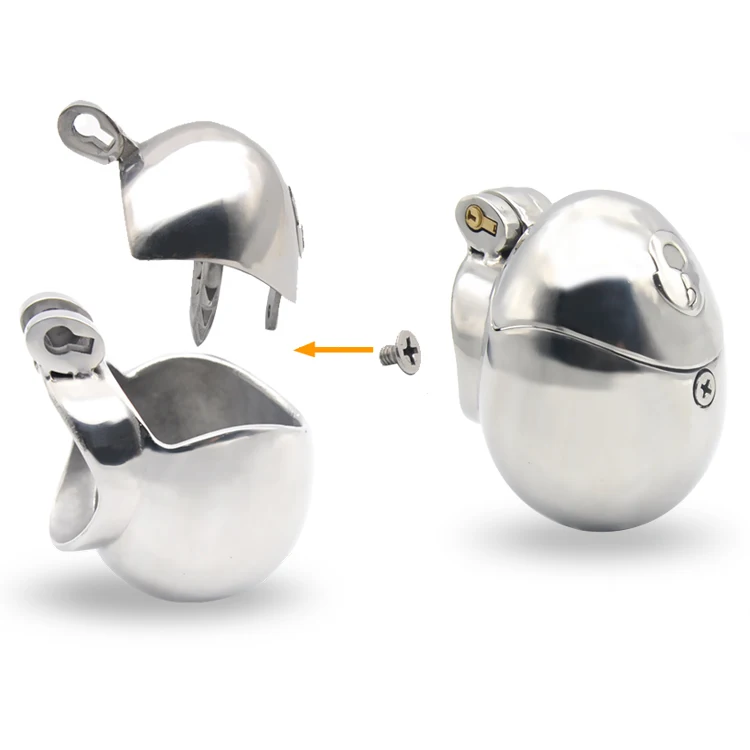 CHASTE BIRD Stainless Steel Male Egg-Type Fully Restraint Chastity Device Two Types Cock Cage Penis Ring Bondage Belt Sex Toys