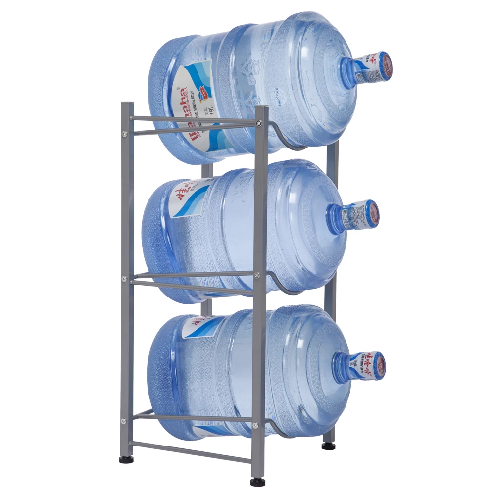 3-Tier Water Bucket Rack Stainless Steel Heavy Duty Water Cooler Jug Rack[US-W]