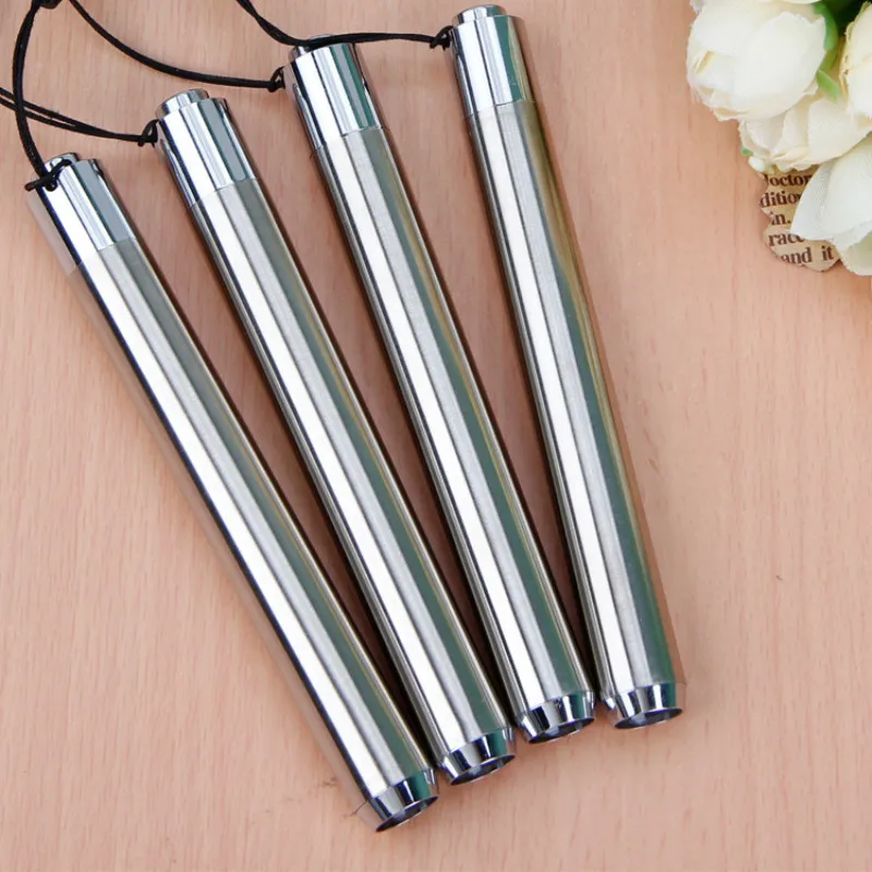 Stainless Steel Mini Pocket Lamp Led 365/395 UV Flashlight Torch Ultra Violet Light AAA Battery for Marker Checker Detection