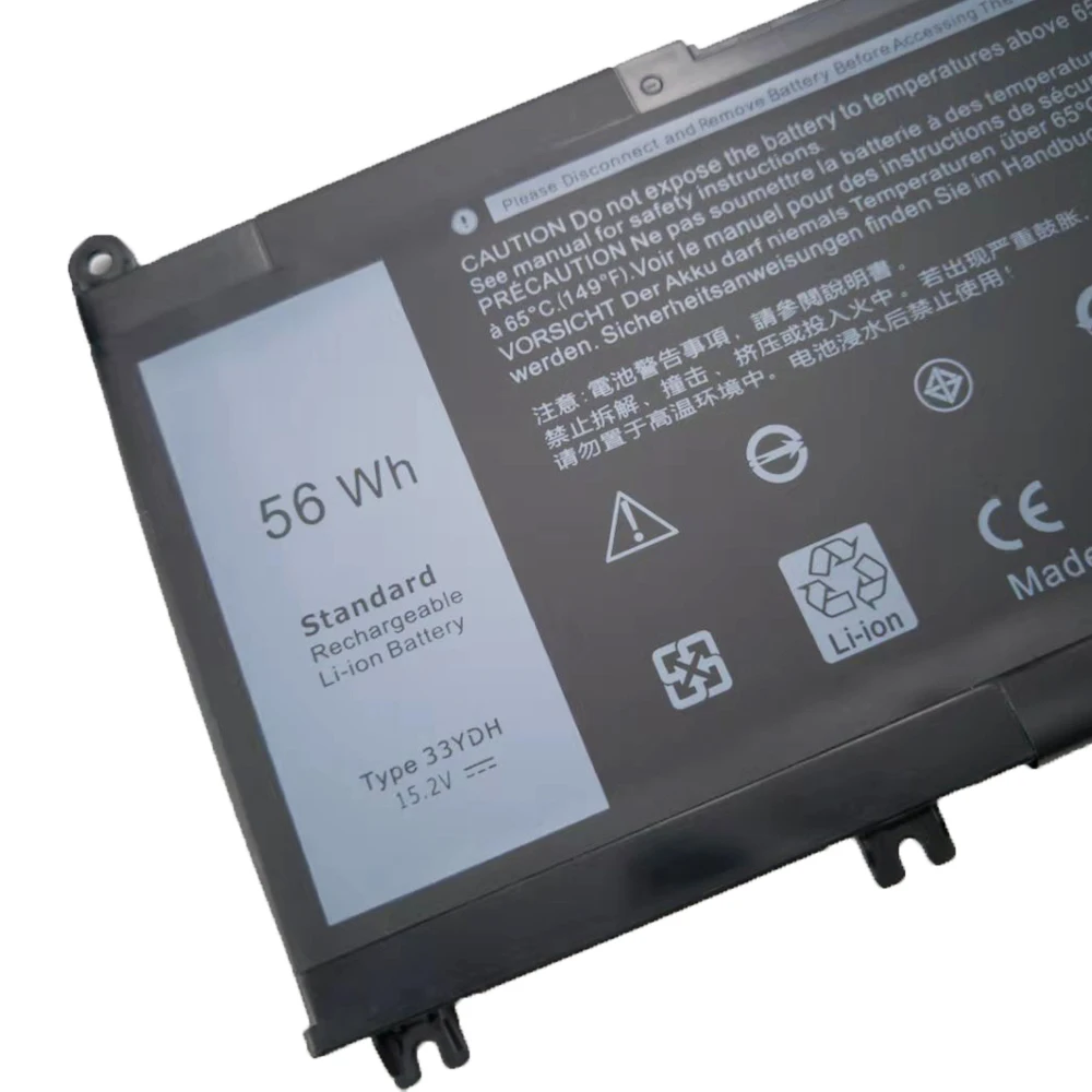 33YDH 56Wh 15.2V Laptop Battery For Dell Inspiron 15 7577 17 7773 7778 7779 7786 3579 5587 7588 3590 3779 99NF2 Fit Notebook New