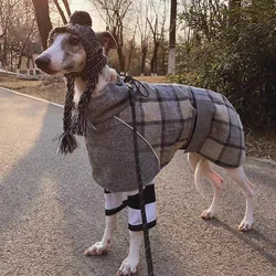 Warm Thicken Big Dog Coat Jacket for Medium Large Dogs Winter Pet Clothes Greyhound Wheeling Clothing mascotas ubranka dla psa