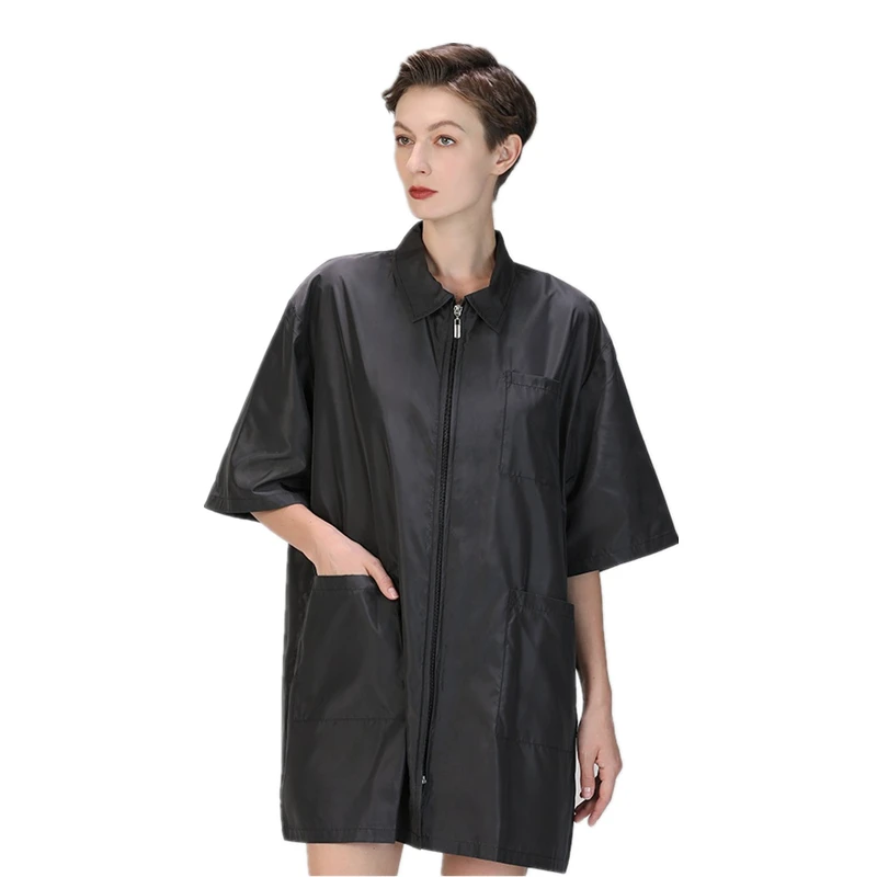 Professional Salon Smock Stylist Jacket Cosmetology Uniform Hairdressing Cape Hairdresser Workwea Gown Pet Grooming Coveralls