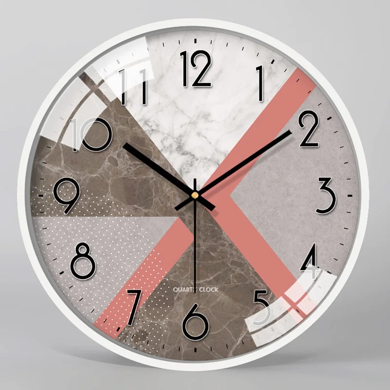 Modern silent living room wall clock fashion bedroom clock personality wall hanging table home creative atmospheric quartz clock