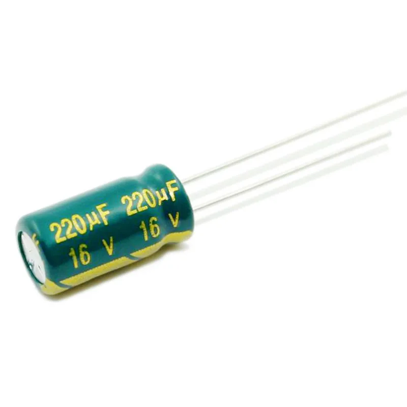 200PCS 220UF 16V 16V220UF Aluminum Electrolytic Capacitor  high-frequency 6X12MM