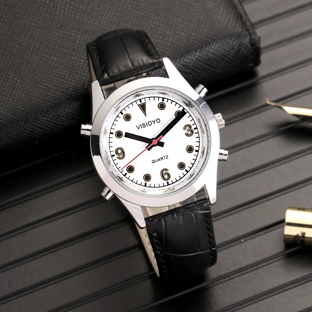 Arabic Talking Watch with Alarm,White Dial TASW-22ARAB