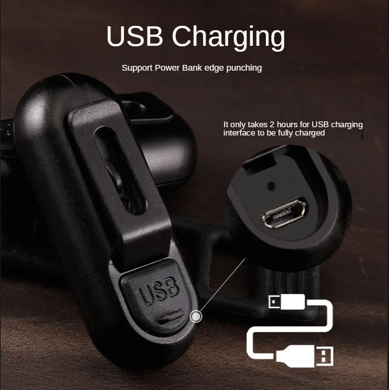 Lampu Sepeda USB Lampu Belakang Isi Ulang Lampu Led Sepeda Gunung Lampu Peringatan Malam Aksesori Peralatan Berkendara
