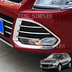For Ford Escape Kuga 2 2013 2014 2015 2016 Chrome Front Head Fog Light Foglight Lamp Cover Trim Bumper Molding Guard Decoration