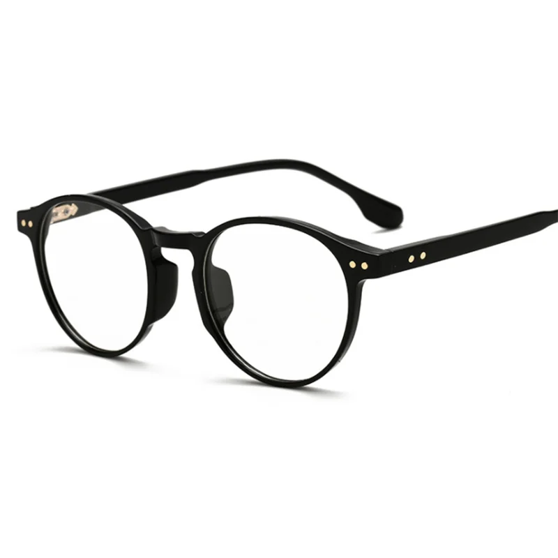 0 -0.5 -0.75 -1.0 To -6.0 Blue Light Blocking Rivets TR90 Short-sight Eyewear Women Men Round Prescription Glasses Leopard Frame