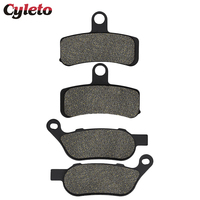 Cyleto Motorcycle Front or Rear Brake Pads for Harley Night Train FXSTB Rocker FXCW FXCWC Breakout FXSB Blackline FXS