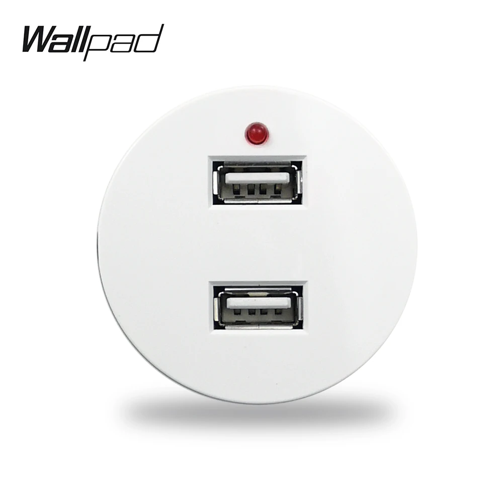 Wallpad L6 5 Colors 2.4A Double USB Charging Port Wall Socket Module Match L6 Plates Free Combination DIY