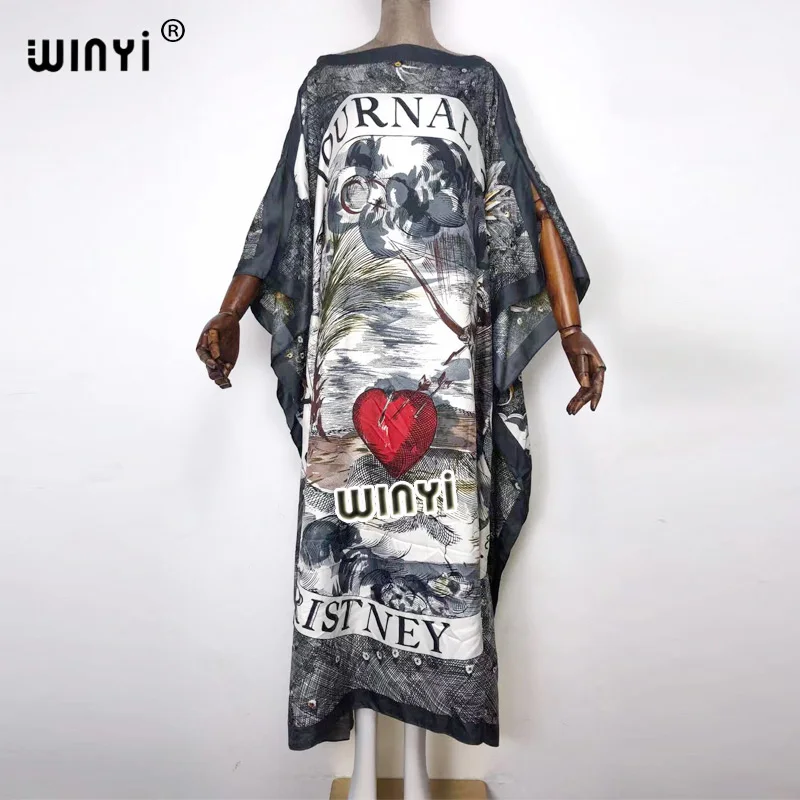 

jurken zomer 2021 dames Print Bohemia Hijab Loose Elegant Muslim Abaya Robe Gowns Broder Riche Sexy Lady Party maxi beach