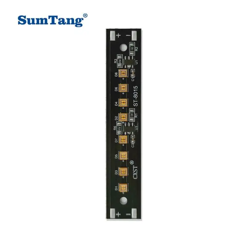 Sumtang High Quality 130-480mW 12V 24V UV Light Strip 265nm-285nm 8W 18W 24W UVC LED Stick Module for Disinfection Equipments