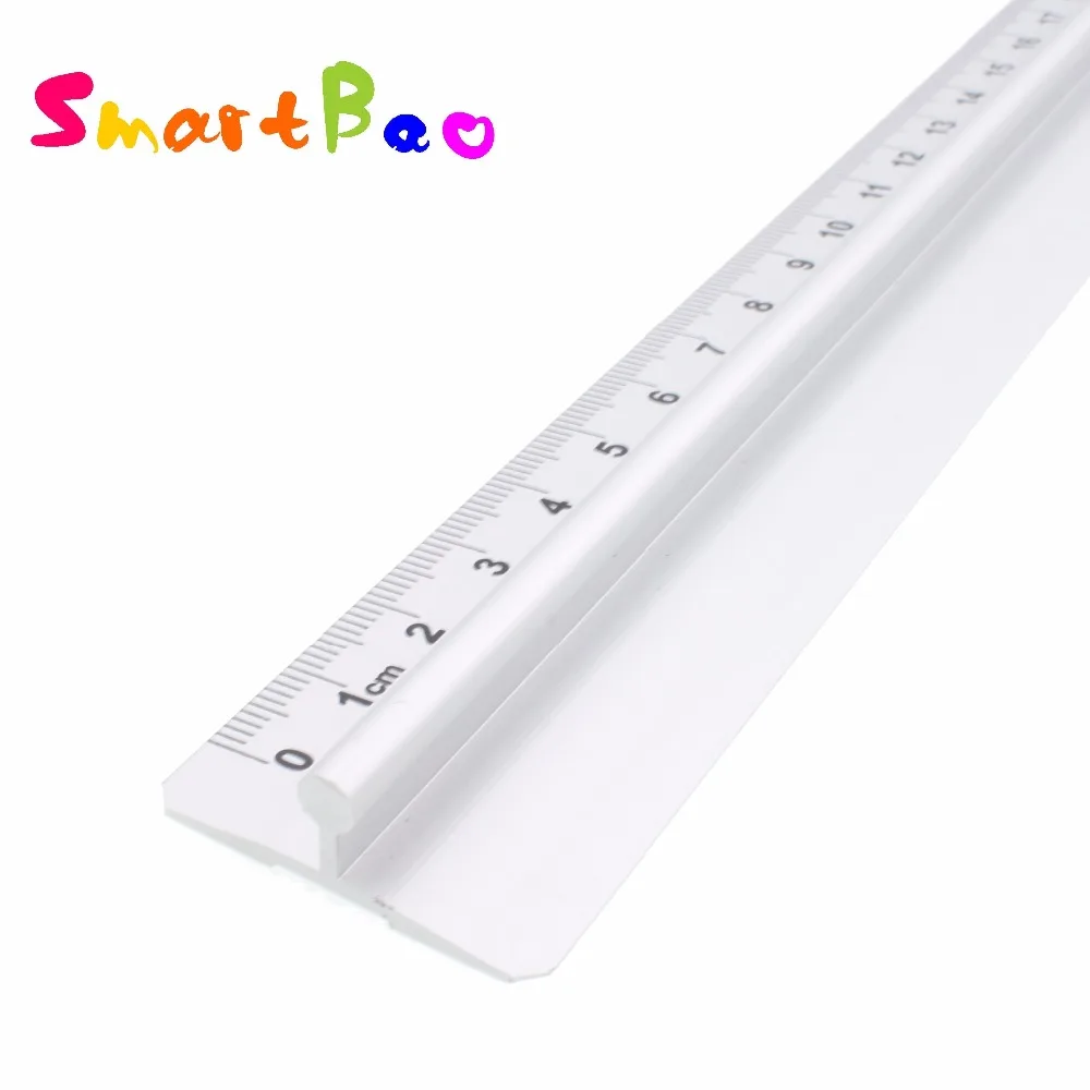 40cm Metal Ruler with Handle Straight Ruler Measure Tool