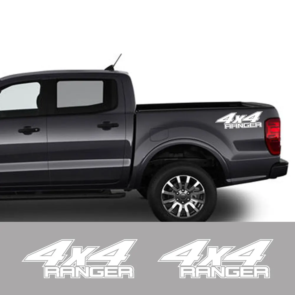 

Боковые наклейки на заднюю кровать пикапа для Ford Ranger Raptor Truck Graphic 4x4, автомобильная виниловая пленка, декоративная наклейка, крышка, аксессуары для автотюнинга