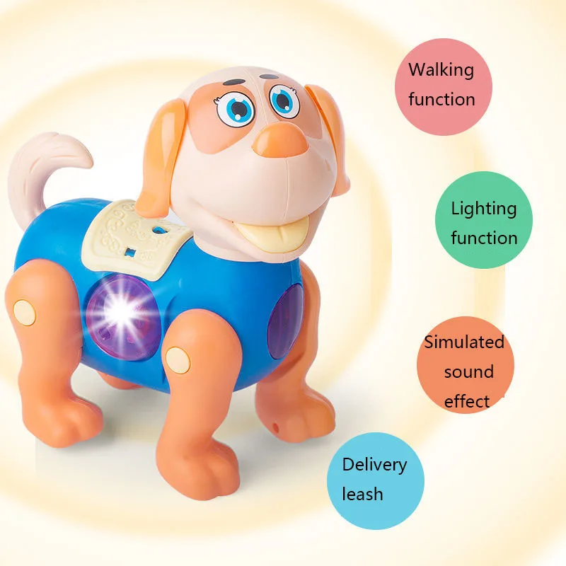 Robot électronique pour animaux de compagnie, jouets éducatifs pour enfants, lumière musicale, marche, chiot, secoueur électrique, cadeaux d'anniversaire