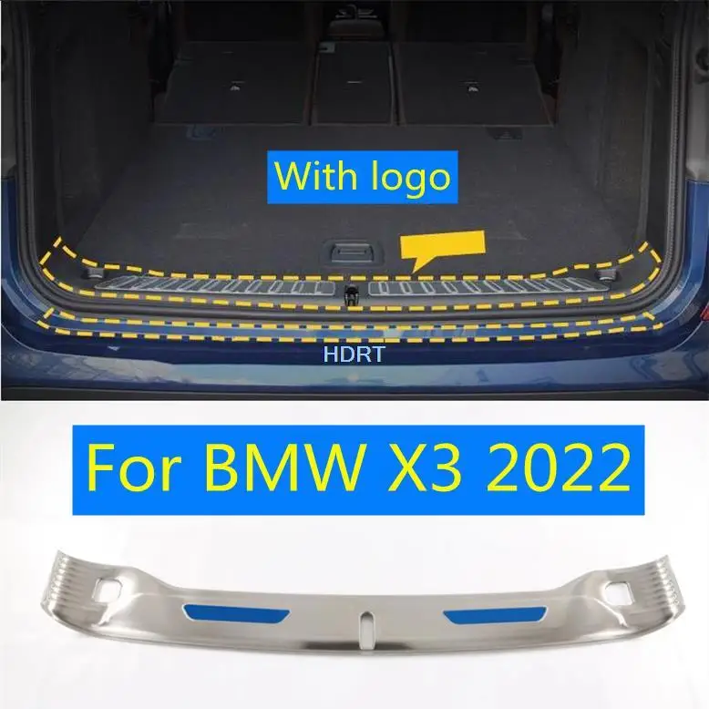 

1pc Rear Bumper Sill Protector Cover Guard Plate Stainless Steel Exterior Modification Accessories For BMW X3 2022 Car Styling