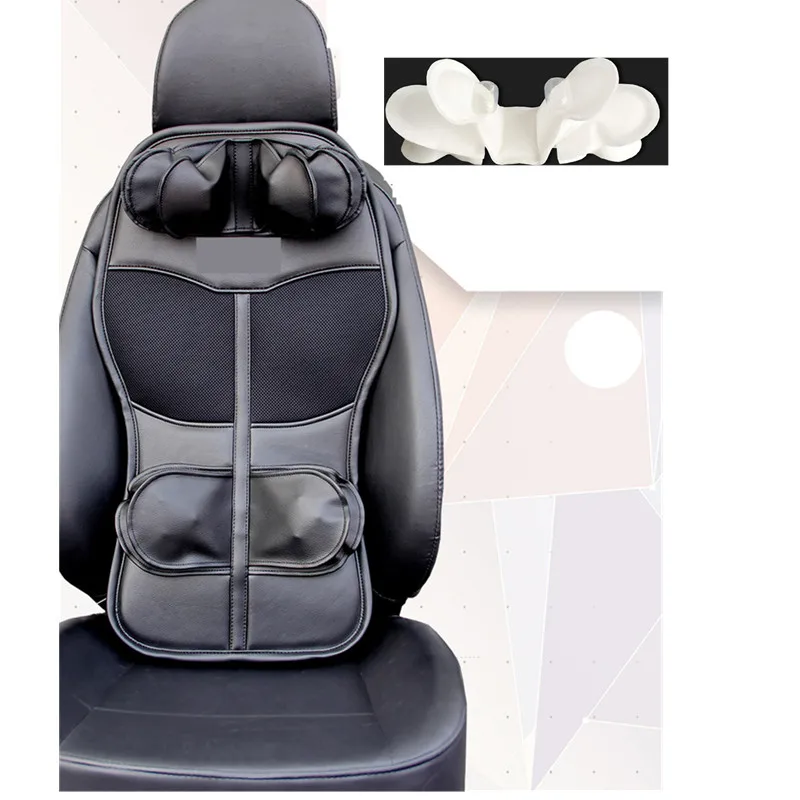 neck support 12 pillow airbag pneumatic full body leather neck back waist lumbar massage car lumbar support forBMW Benz interior