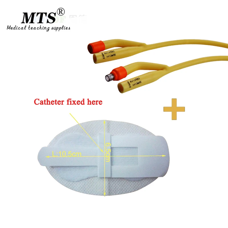 Catéter médico desechable de látex Foley, Catéter urinario con válvula de plástico, 2 vías, MTS, 10 unids/lote