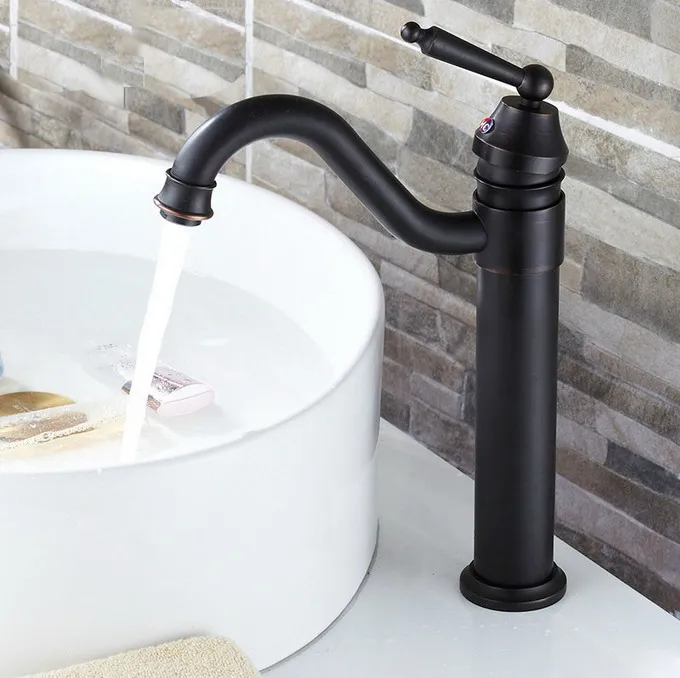 

1 Handle, Single Hole Deck Mount Kitchen & Bathroom Sink Faucet 360 Swivel Vessel Hot and Cold Water Mixer Tap Torneiras