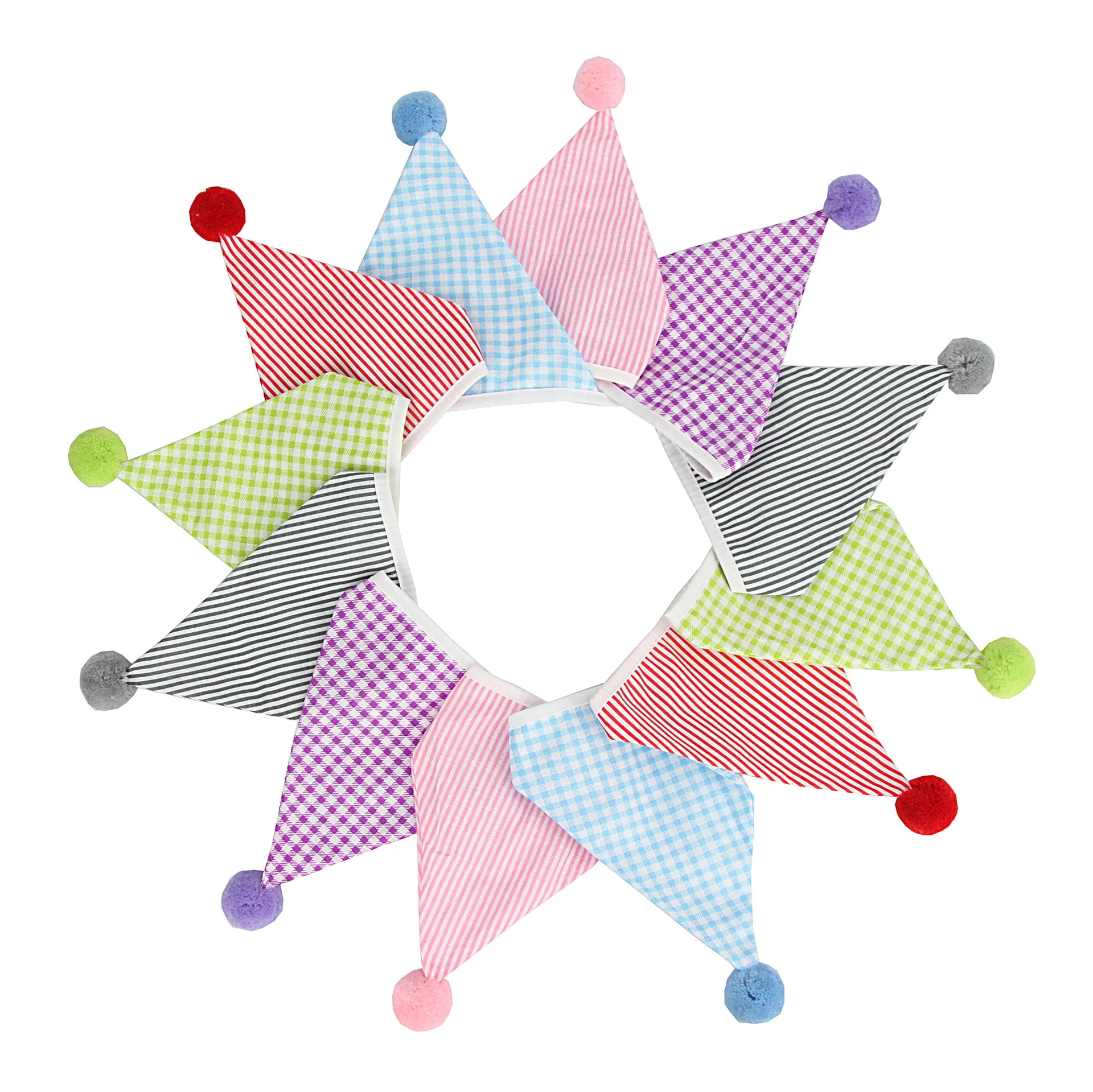 نمط جديد 12 أعلام 3.2 متر اليدوية القطن القماش راية بينانت جارلاند الأطفال أطفال استحمام الطفل/في الهواء الطلق DIY بها بنفسك ديكور المنزل