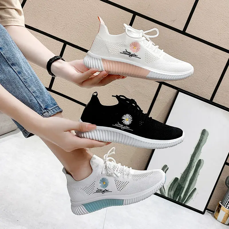 Zapatillas Mujer yaz yeni kadın eğitmenler ayakkabı nefes tenis spor ayakkabılar kadın kaymaz açık yürüyüş Sneakers Flats