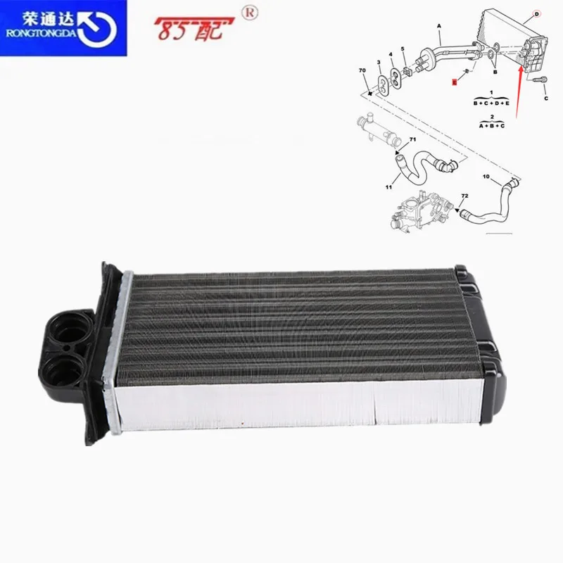 

Interior Heater Matrix Heat Exchanger 6448Q2 6448L0 For Peugeot Citroen:206,SW,C3 I 1,307 Warm air small water tank