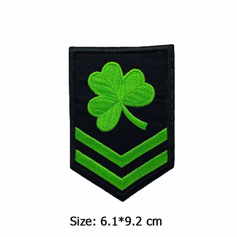 Green series cartoon embroidery patch Avocado plant clover DIY Iron on patches Clothes Badge Applique Decoration Apparel Garment