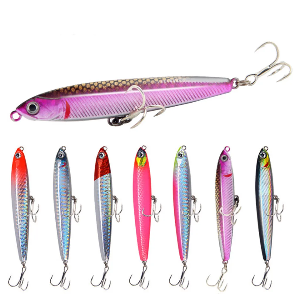 1PCS Bleistift VIB Sinking Angeln Köder 8cm 14g Künstliche Harten Köder Crankbait Wobbler Angelgerät Für Bass hecht Pesca