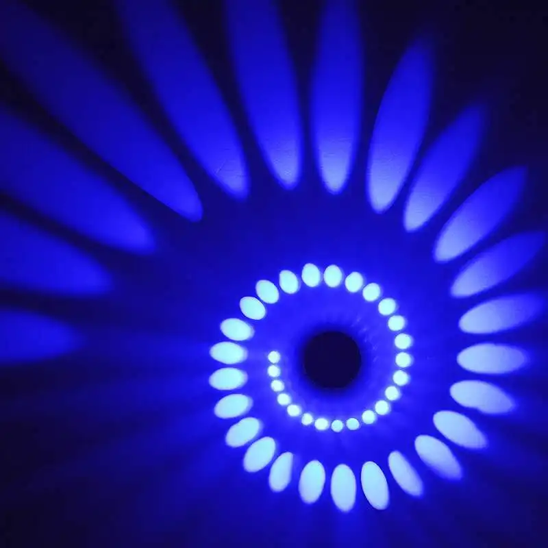 RGB Spiral Hole LED Wall Light Effect Wall Lamp Remote Controller Colorful Wandlamp Sconce For Party Bar KTV Home Decoration image 5