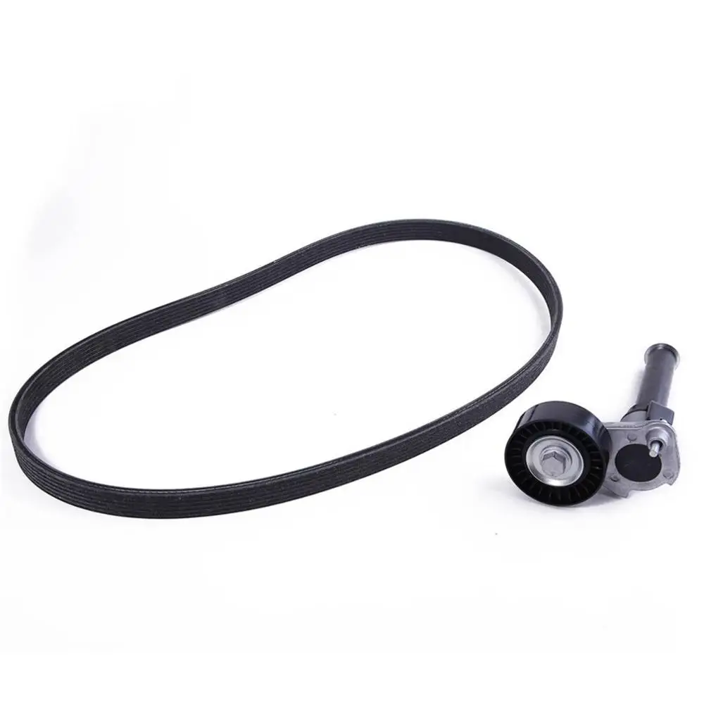 

06J903133A AC V-Ribbed Belt + Belt Tensioner Pulley Fit For V-W Golf GTI Eos CC AUDI S3 1.8T 2.0T 06J260849D 06J 260 849 E