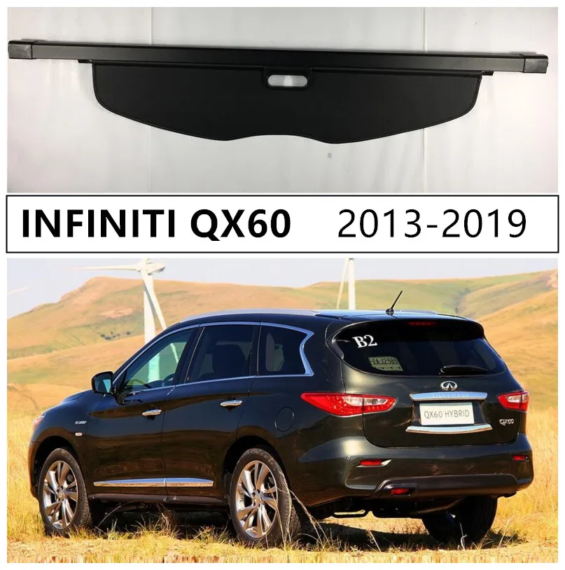 Rear Trunk Cargo Cover Security Shield For INFINITI QX60 2013 2014 2015 2016 2017 2018 2019 High Qualit Auto Accessories