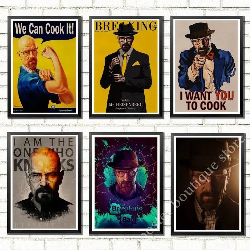 Breaking bad poster,Walter  poster,Jesse Pinkman poster Movie Posters Vintage Kraft Paper Retro Wall Stickers Home Decor/3